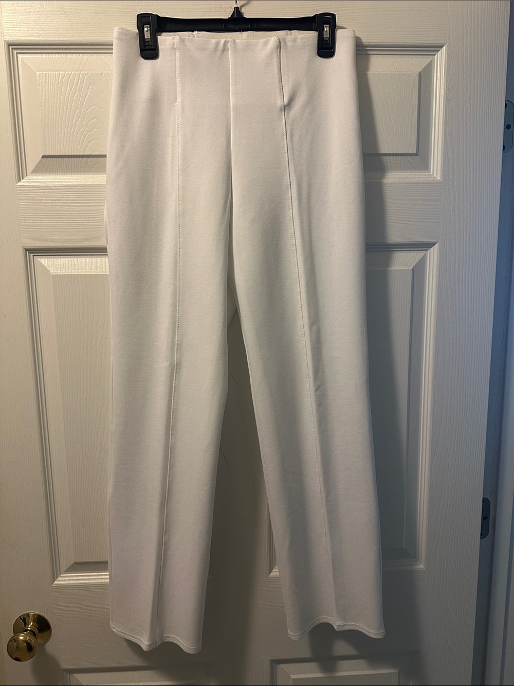 Women's Slim Factor by Investments White Slim Straight-Leg Ponte Pants - Size M